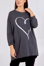 Load image into Gallery viewer, SILVER HEART “LOVE” SWEATSHIRT