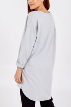 Load image into Gallery viewer, SILVER HEART “LOVE” SWEATSHIRT