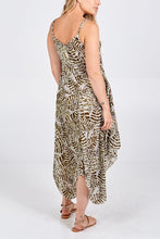 Load image into Gallery viewer, Leaf Print Hanky Hem Sundress