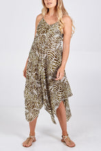 Load image into Gallery viewer, Leaf Print Hanky Hem Sundress