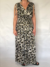 Load image into Gallery viewer, GRECIAN LEOPARD MAXI DRESS - GREY