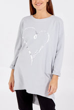 Load image into Gallery viewer, SILVER HEART “LOVE” SWEATSHIRT