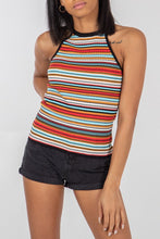 Load image into Gallery viewer, Multi Stripe Rib Vest Top