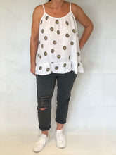 Load image into Gallery viewer, DAISY RUFFLE HEM VEST TOP