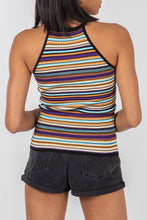 Load image into Gallery viewer, Multi Stripe Rib Vest Top