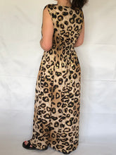 Load image into Gallery viewer, GRECIAN LEOPARD MAXI DRESS - TAN