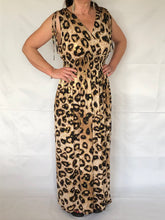 Load image into Gallery viewer, GRECIAN LEOPARD MAXI DRESS - TAN