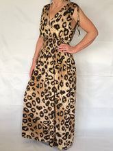 Load image into Gallery viewer, GRECIAN LEOPARD MAXI DRESS - TAN