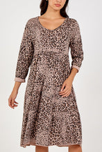 Load image into Gallery viewer, JESS LEOPARD SMOCK DRESS