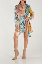 Load image into Gallery viewer, Satin Patch Work Print Tunic