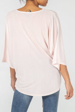 Load image into Gallery viewer, Tie Front Kimono Sleeve Top