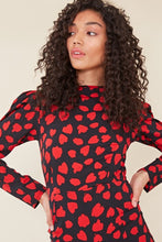 Load image into Gallery viewer, Red Abstract Heart Short Dress