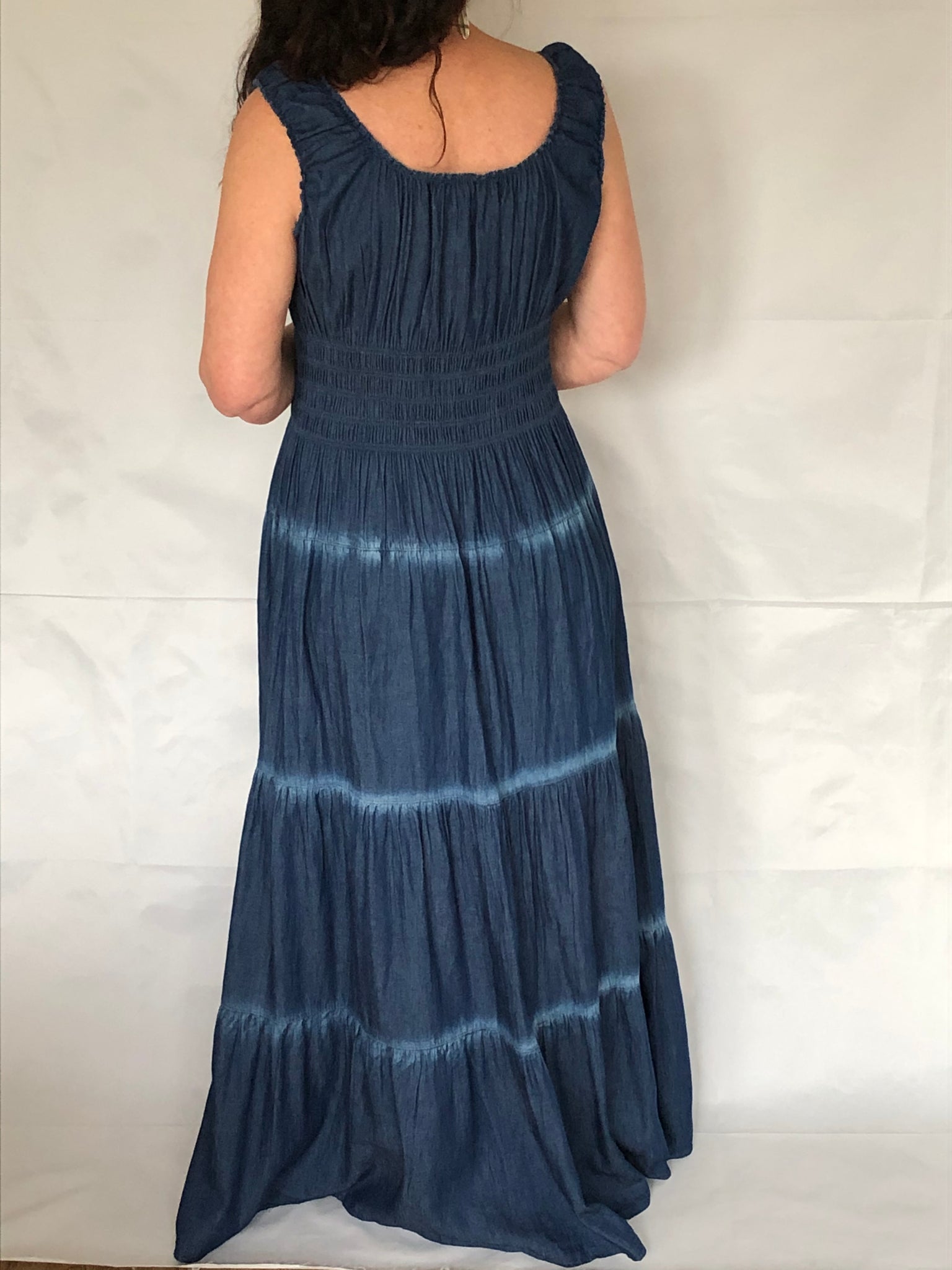 denim maxi dress - dark denim denim maxi dress - dark denim